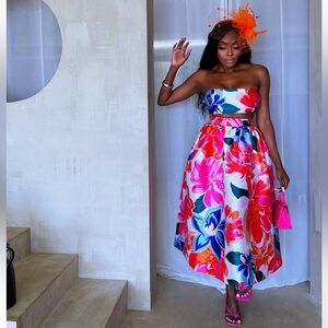 Floral Two Piece Set in Pink